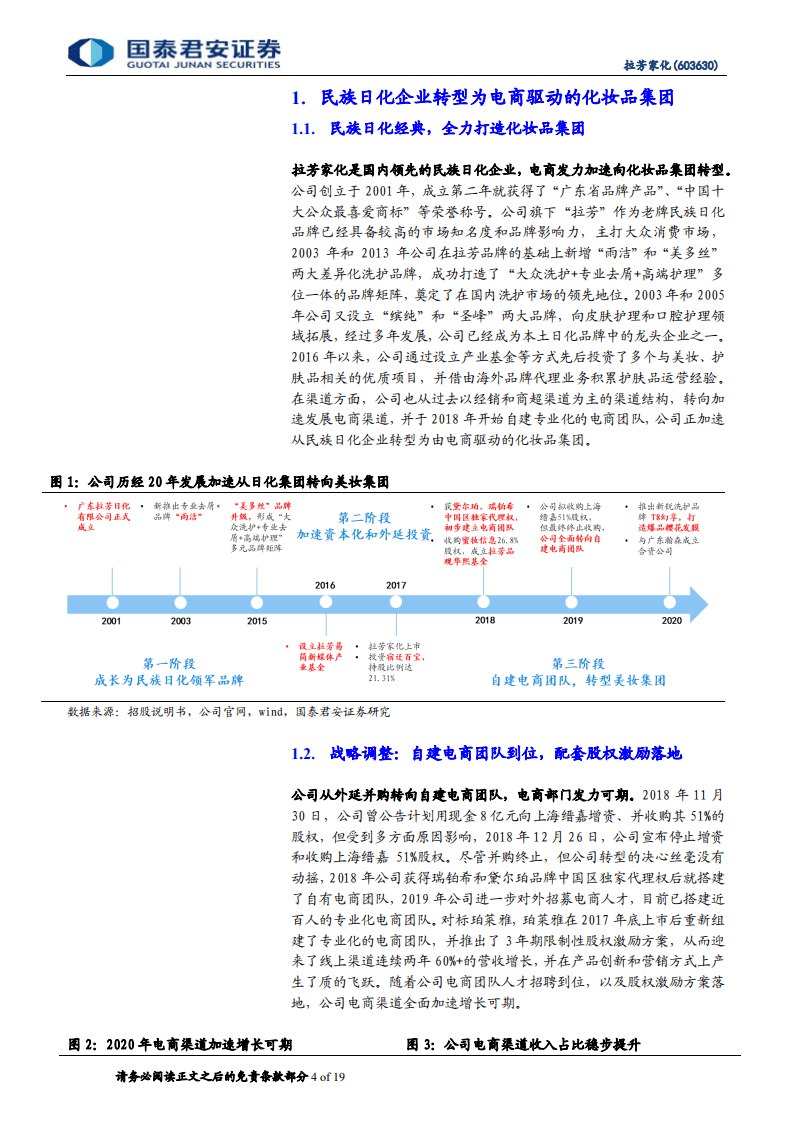 拉芳家化-首次覆盖报告：凤凰涅槃，电商腾飞-20200910.pdf 第4页