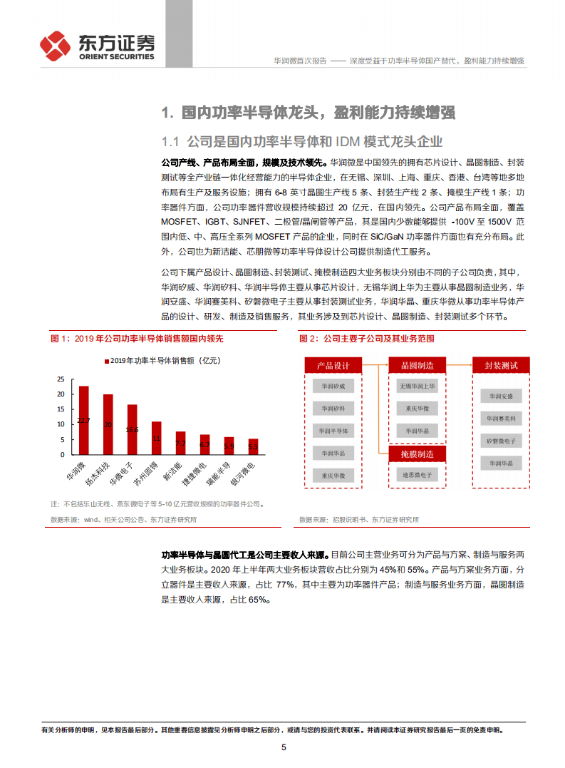 华润微-深度受益于功率半导体国产替代，盈利能力持续增强-20201110.pdf 第5页
