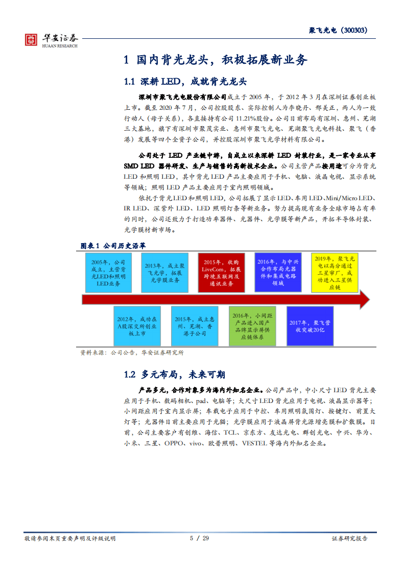 聚飞光电-大国雄芯.半导体深度报告（九）：背光封装龙头，MINI LED蓄势待发-20200820.pdf 第5页