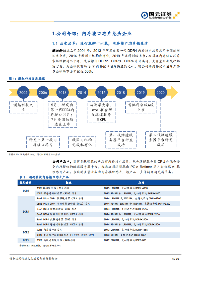 澜起科技-深度研究报告：内存接口量价齐升，服务器领域多点布局-20201104.pdf 第4页