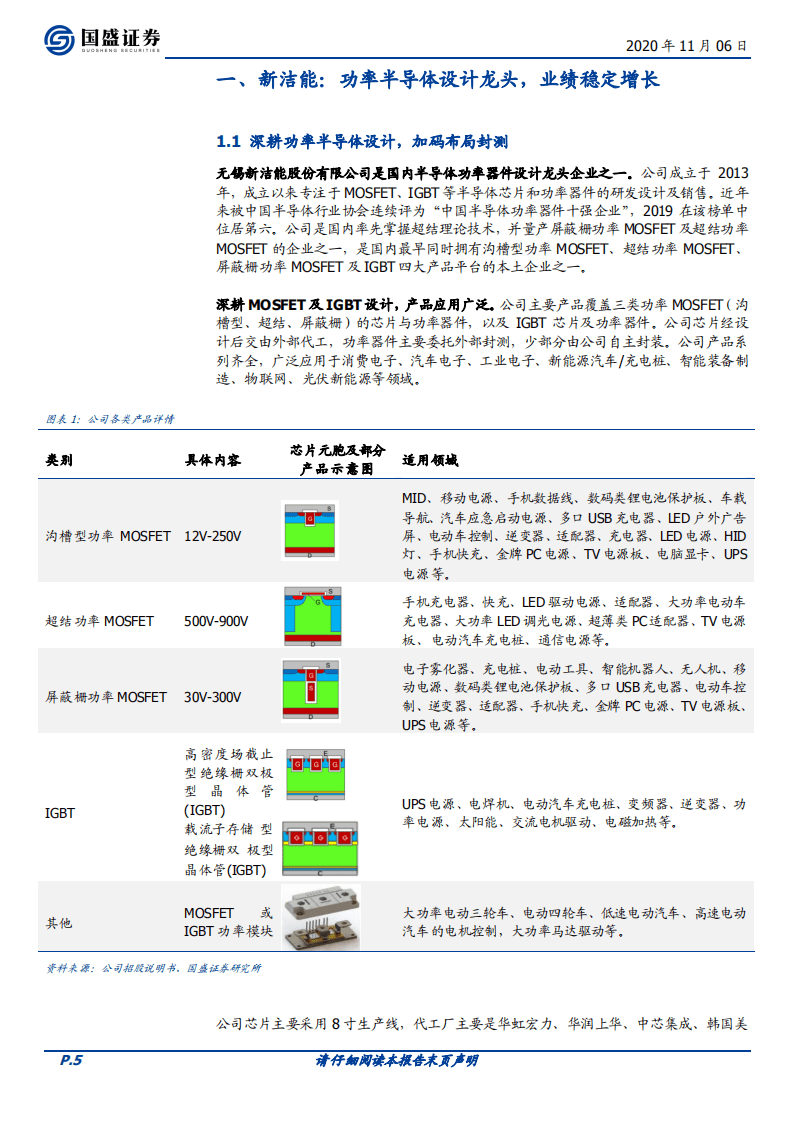 新洁能-首次覆盖报告：功率半导体设计龙头，加速功率国产替代-20201106.pdf 第5页