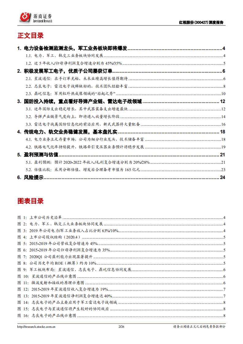 红相股份-深度报告：电力检测监测龙头，军工电子业务有望爆发-20200821.pdf 第2页