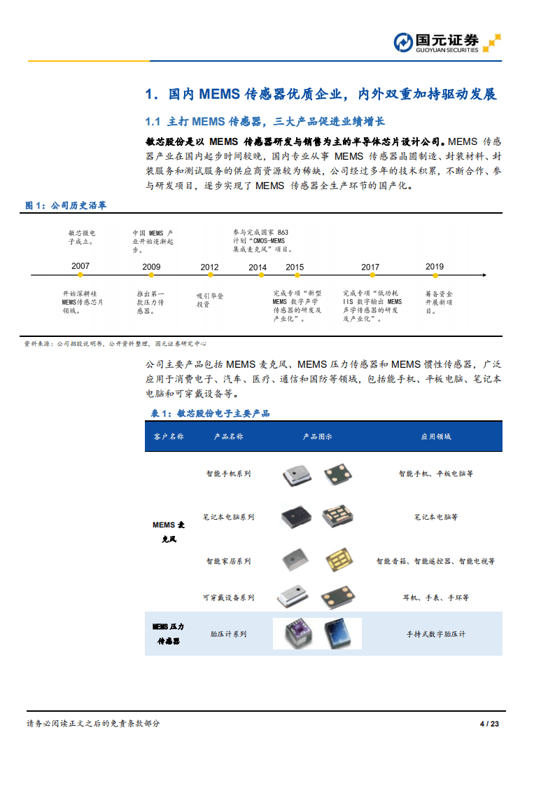 敏芯股份-深度报告：专注MEMS传感器的领先企业-20200808.pdf 第4页
