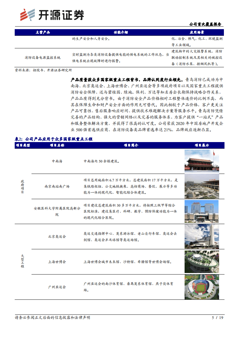 青鸟消防-公司首次覆盖报告：消防电子龙头强者恒强，三轮驱动加速发展-20200819.pdf 第5页