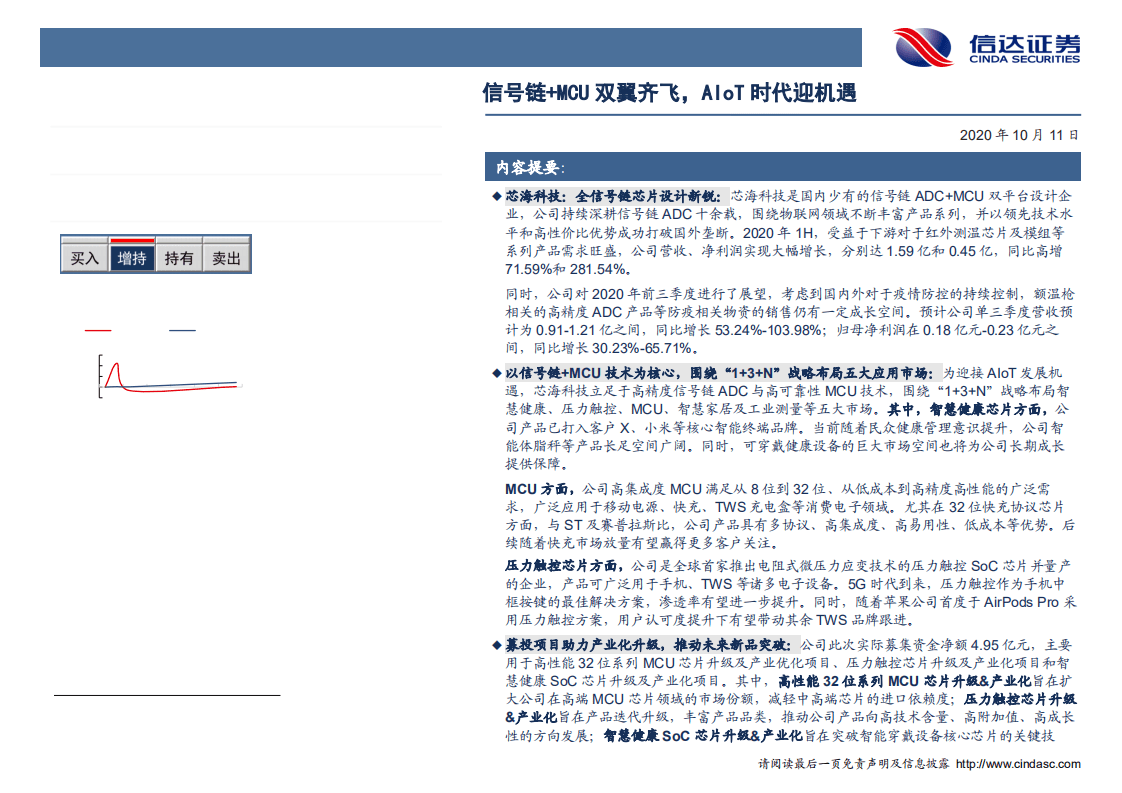芯海科技-深度报告：信号链+MCU双翼齐飞，AIoT时代迎机遇-20201011.pdf 第2页