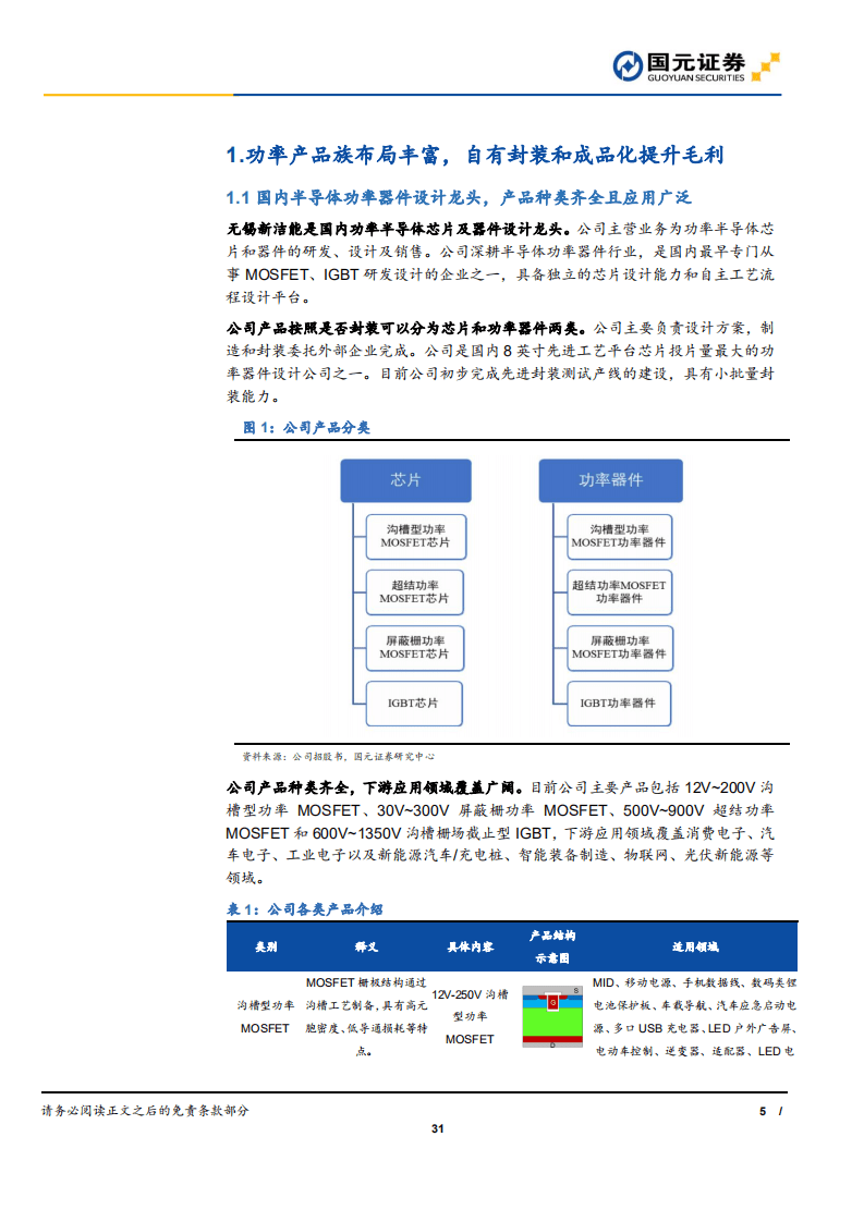 新洁能-公司深度报告：功率设计龙头产品族丰富，自有封装成品化提升毛利-20201024.pdf 第5页