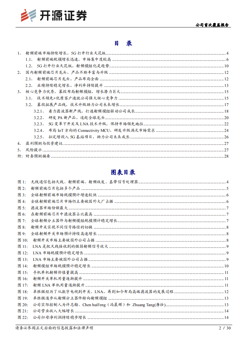 卓胜微-公司首次覆盖报告：国内射频芯片龙头，前景广阔-20201106.pdf 第2页