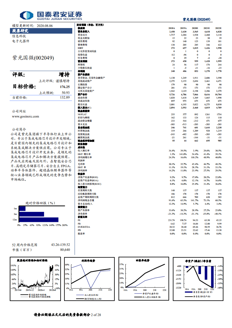 紫光国微-特种IC与FPGA双龙头，业绩长期增长动力充足-20200806.pdf 第2页