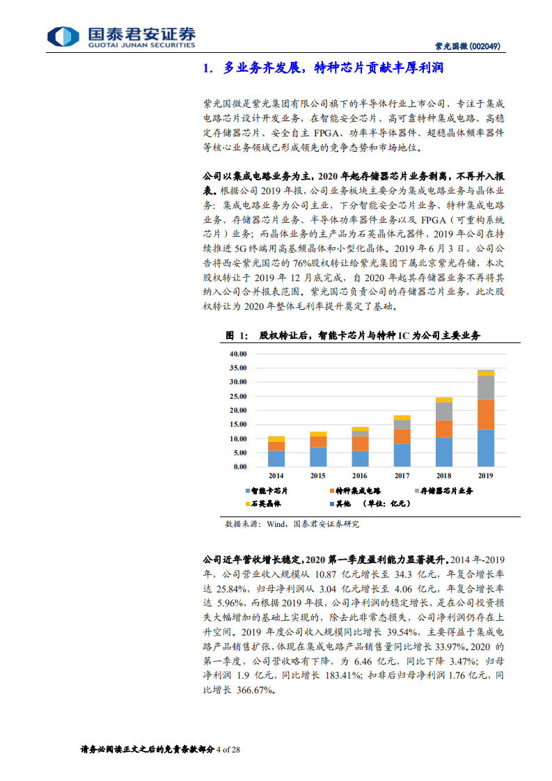 紫光国微-特种IC与FPGA双龙头，业绩长期增长动力充足-20200806.pdf 第4页