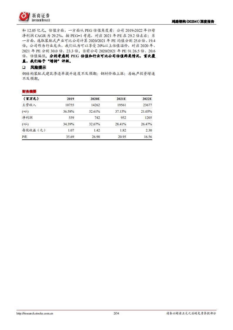 鸿路钢构-深度报告：专注钢结构加工，产能持续扩张有望带动业绩高增-20201105.pdf 第2页