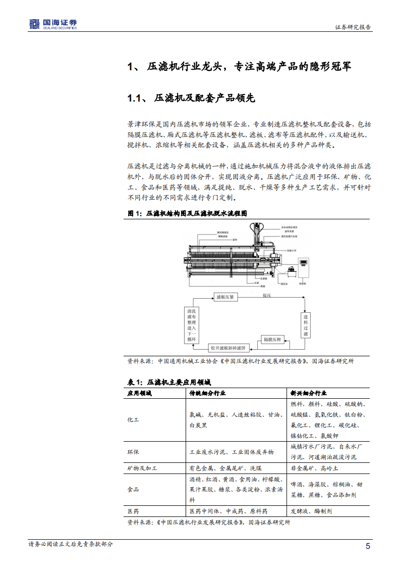 景津环保-深度报告：压滤机龙头独秀，高端装备细分赛道隐形冠军-20200730.pdf 第5页