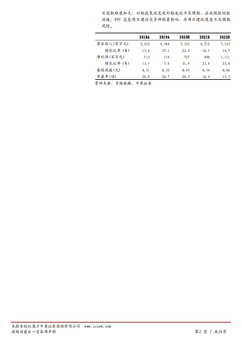 三峰环境-公司深度分析：产业链一体化运营的垃圾焚烧发电龙头-20201022.pdf 第2页