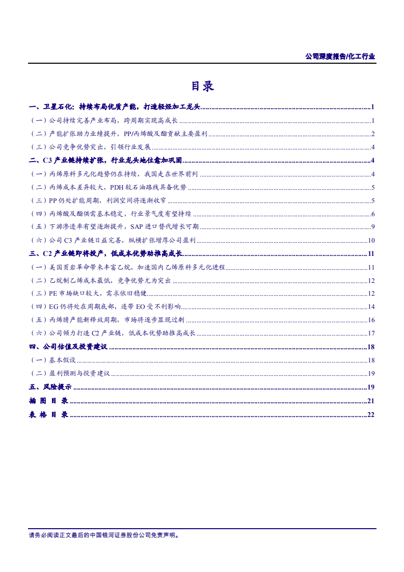 2020年卫星石化完善丙烯酸产业布局企业深度研究报告.pdf 第1页