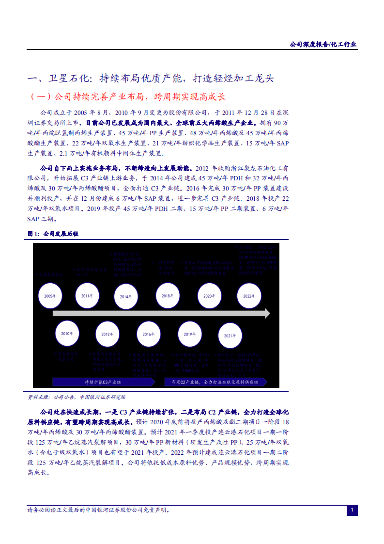 2020年卫星石化完善丙烯酸产业布局企业深度研究报告.pdf 第2页