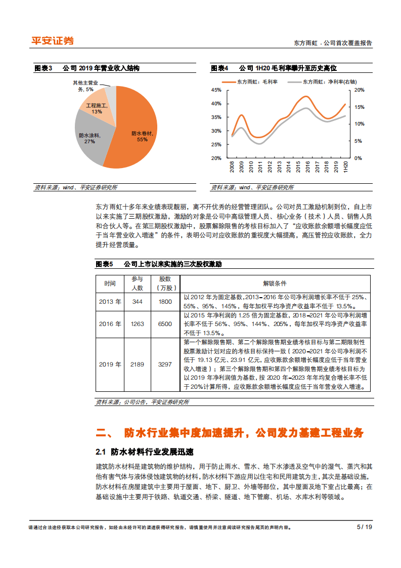 东方雨虹-发力防水材料基建工程渠道，打造建筑涂料新业务-20201015.pdf 第5页