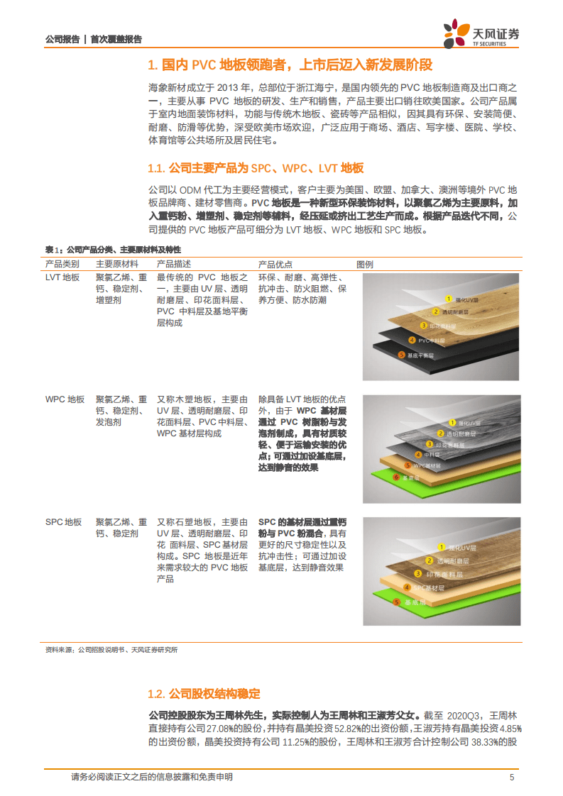 海象新材-高成长PVC地板龙头，上市后开启新发展篇章-20201107.pdf 第5页