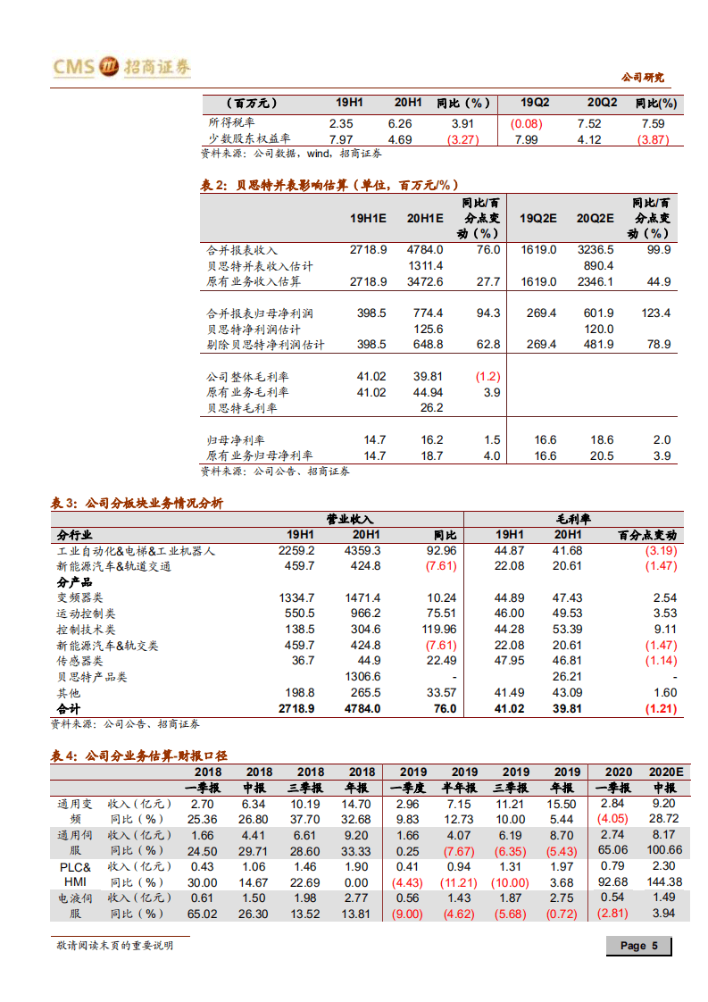 汇川技术-中报业绩顶格预告上限，自动化行业复苏有望加快-20200817.pdf 第5页