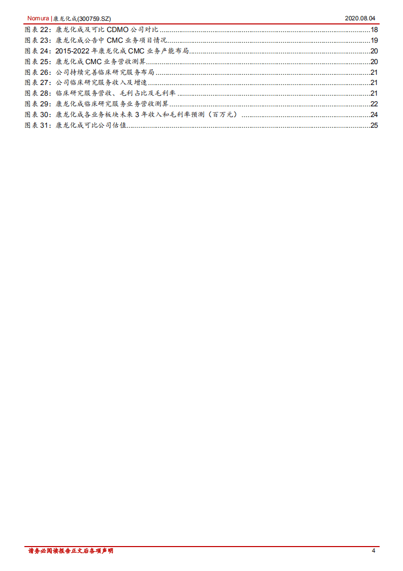 康龙化成-康龙化成首次覆盖报告：CXO一体化服务平台，规模效应加速发展-20200804.pdf 第4页