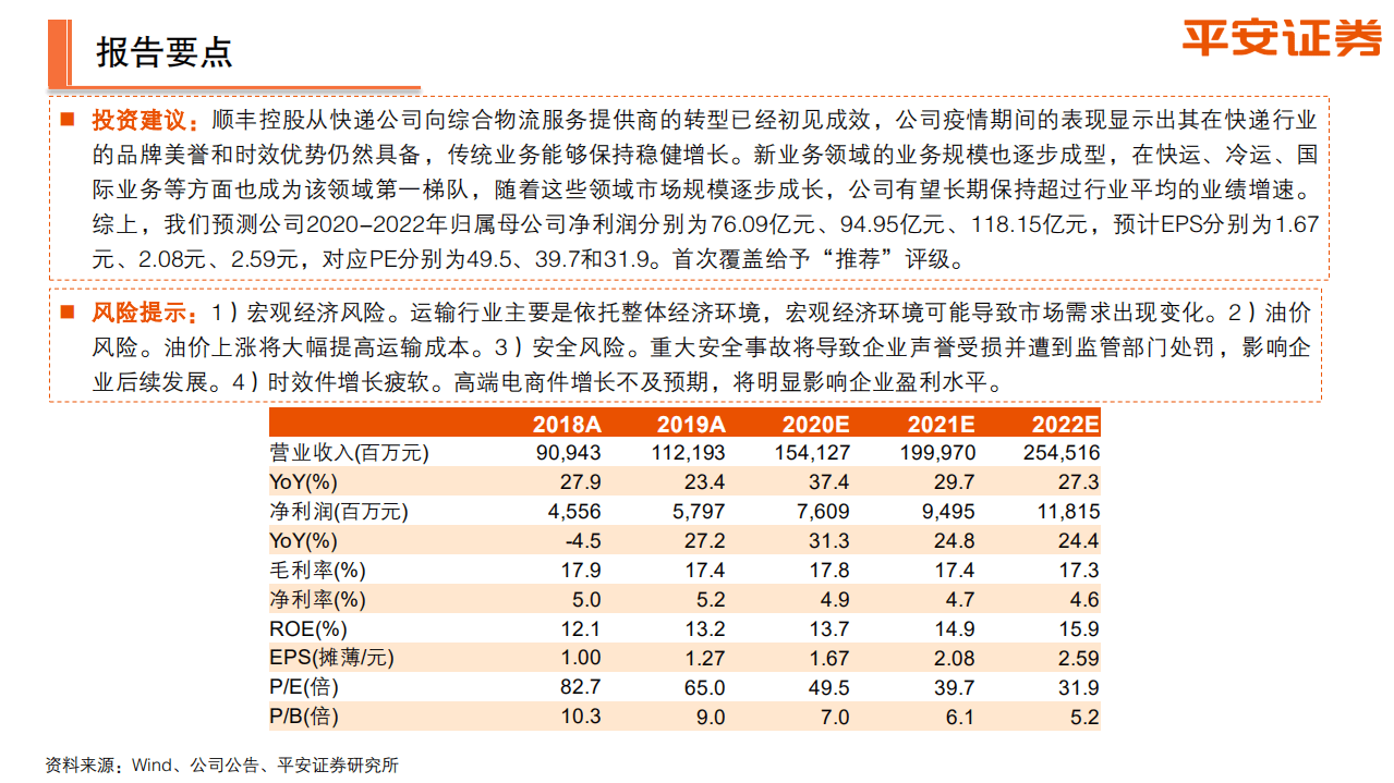 顺丰控股-综合物流体系初步构建，多业务齐头并进-20201111.pdf 第3页