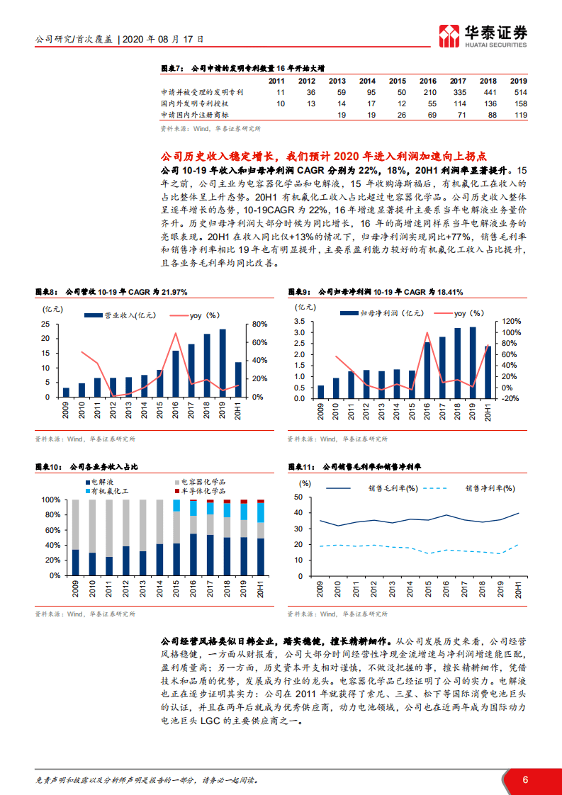 新宙邦-功能材料平台，业绩增速或迎拐点-20200817.pdf 第6页