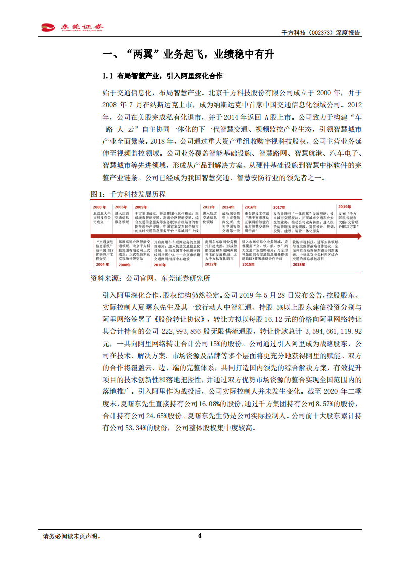 千方科技-深度报告：先行者深度扎根交通产业，并购宇视开启一体两翼-20200908.pdf 第4页
