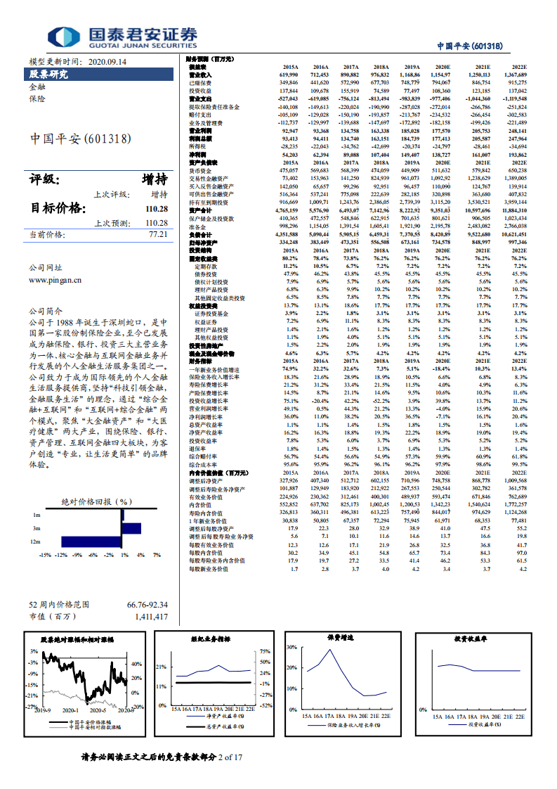 中国平安-深度更新报告：数字寿险转型，保险经营的新世代-20200914.pdf 第2页
