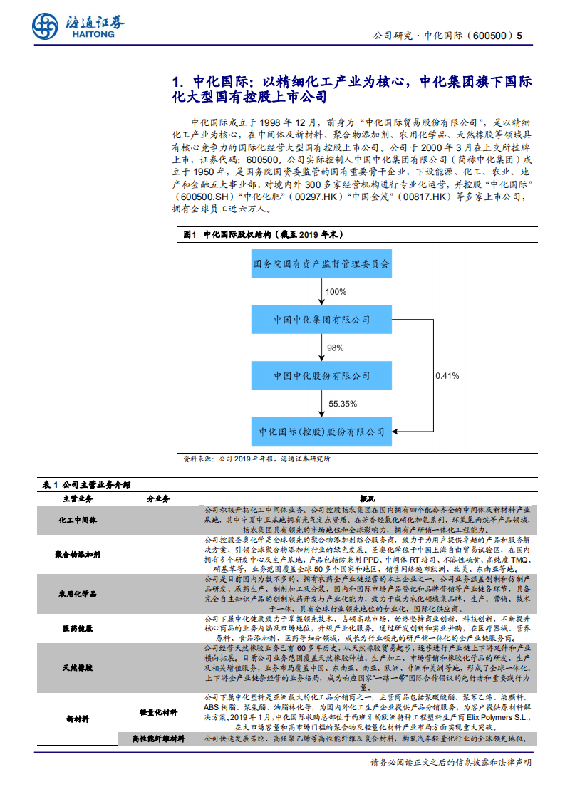 中化国际-公司研究报告：持续推进产业整合，加速构建国内领先的新材料产品链-20200810.pdf 第5页