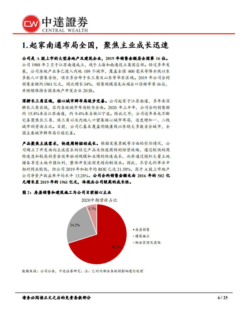 中南建设-首次覆盖报告：布局优化成长迅速，平衡发展改善可期-20200923.pdf 第6页