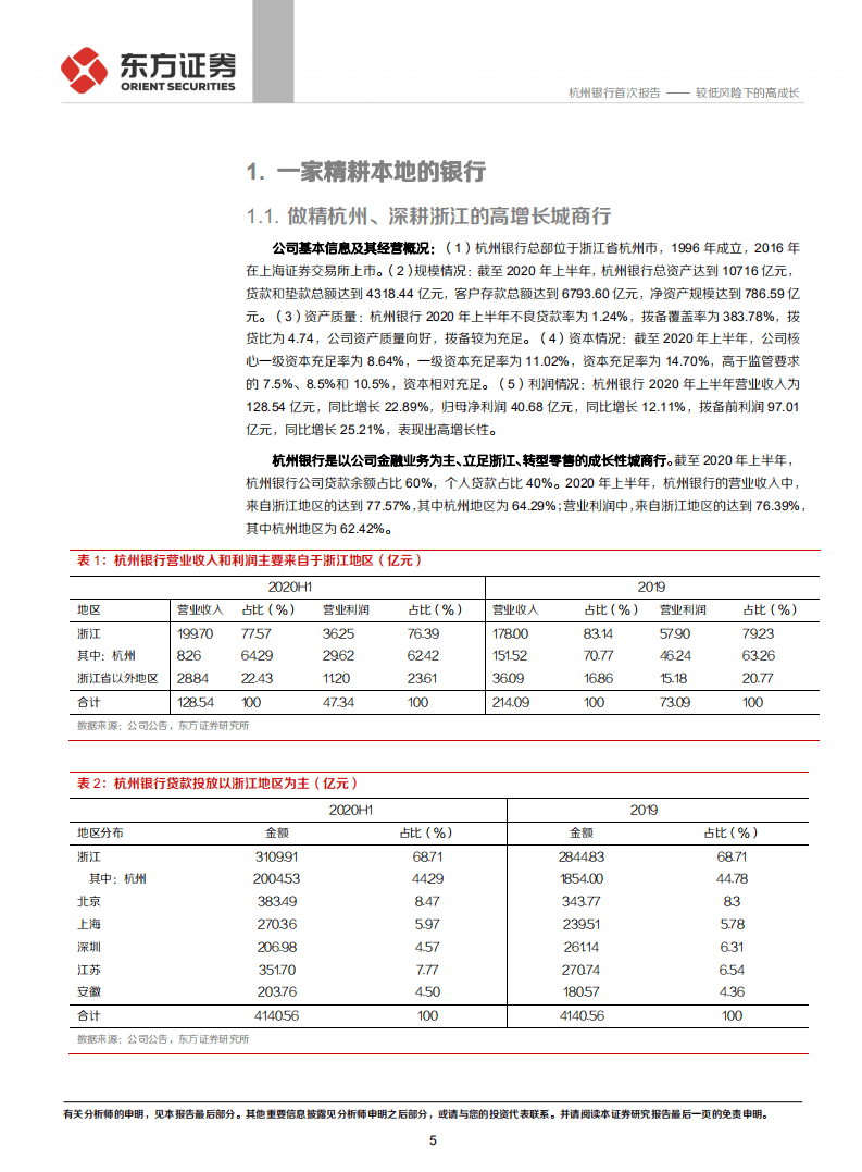 杭州银行-较低风险下的高成长-20201013.pdf 第5页