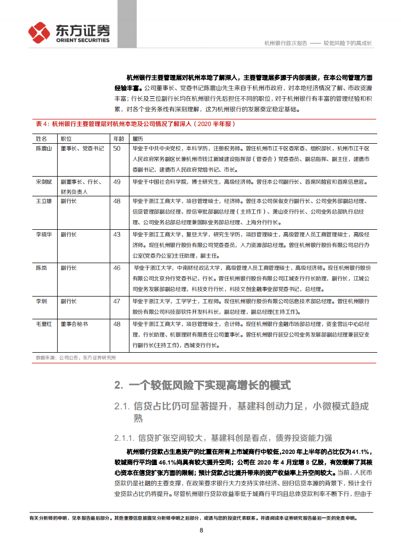 杭州银行-较低风险下的高成长-20201013.pdf 第8页