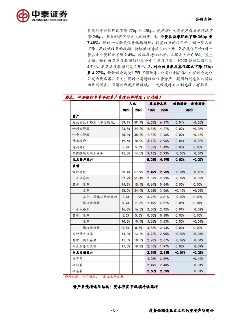 平安银行-详解平安银行2020中报：PPOP同比+19%，资产质量夯实，成本管控有效-20200828.pdf 第6页