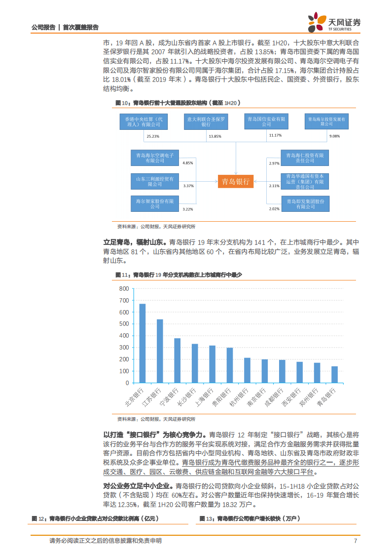 青岛银行-&ldquo;接口银行&rdquo;战略发力，不良风险加速出清-20200922.pdf 第7页