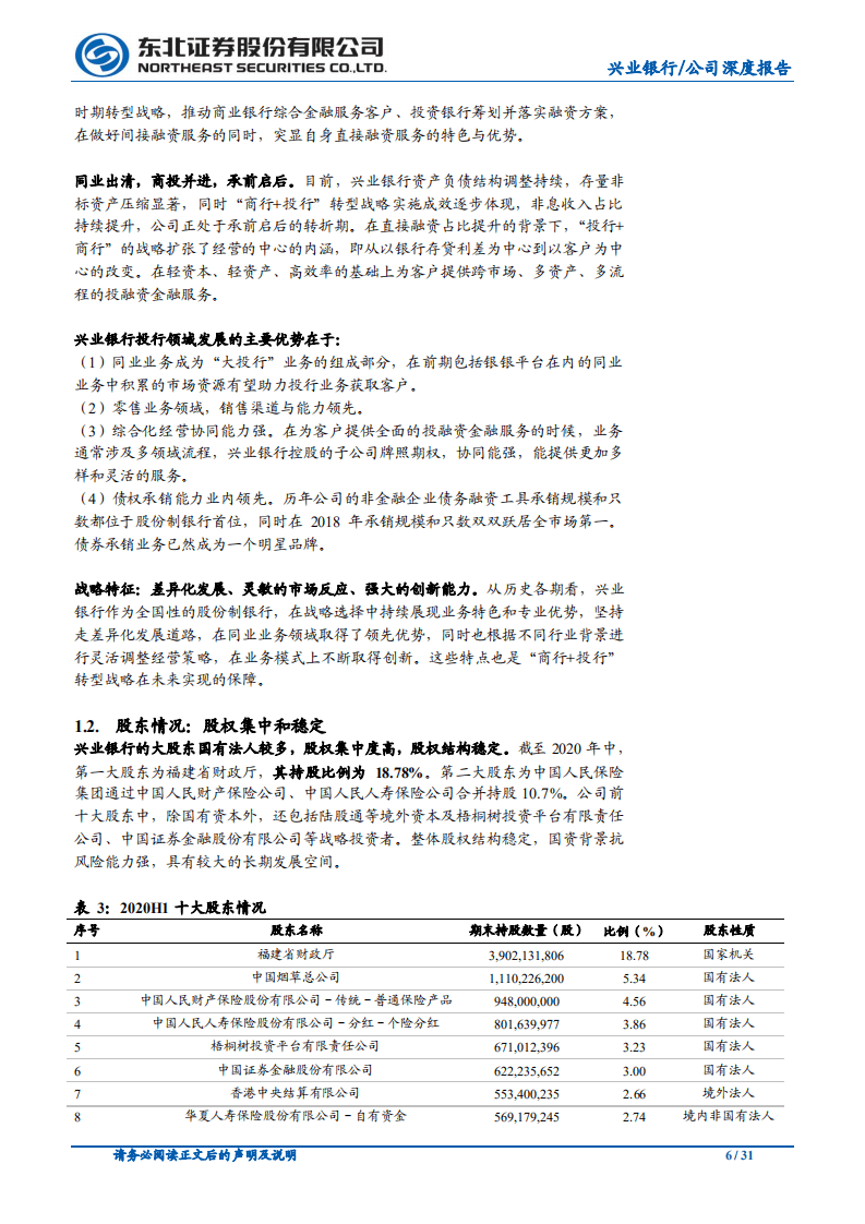 兴业银行-市场化思维，&ldquo;商行+投行&rdquo;前景广阔-20200923.pdf 第6页