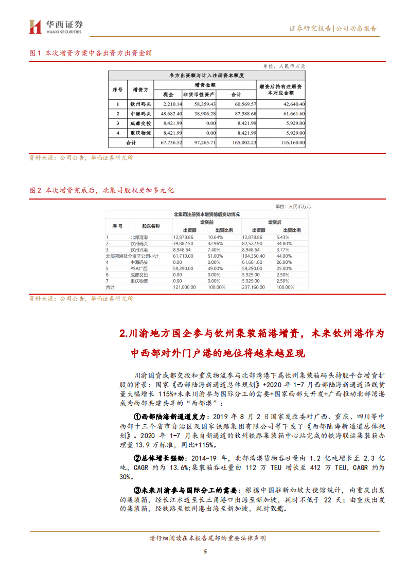 北部湾港-&ldquo;钦州大蚝+水煮鱼&rdquo;，川渝国资首次参与北部湾港钦州集装箱码头增资扩股-20200917.pdf 第5页