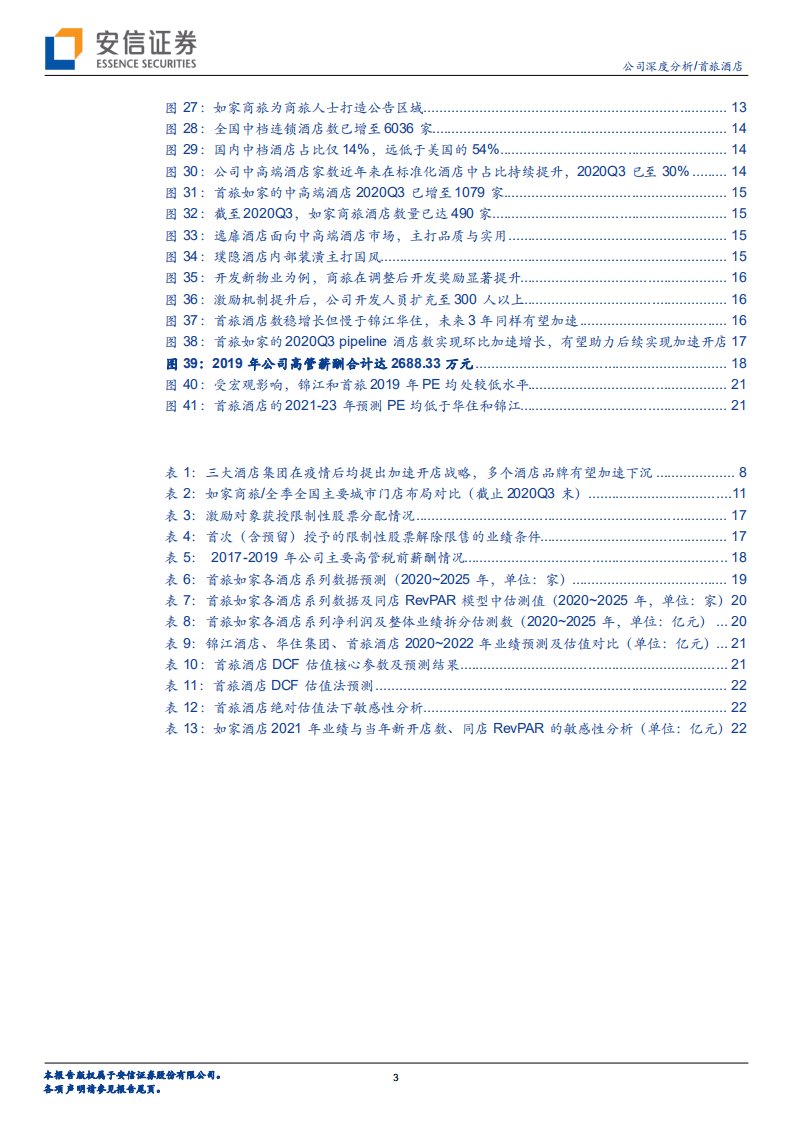 首旅酒店-加速展店彰显决心，成长拟迎底部修复-20201116.pdf 第3页