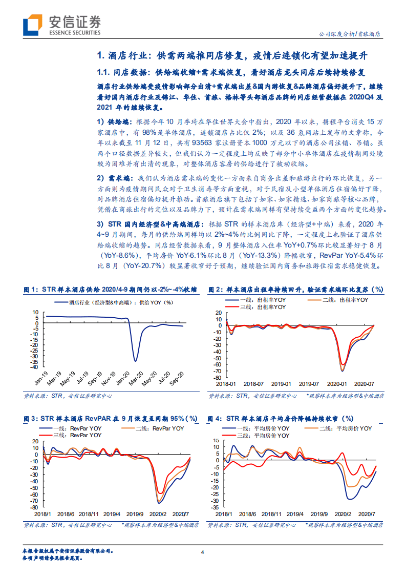 首旅酒店-加速展店彰显决心，成长拟迎底部修复-20201116.pdf 第4页