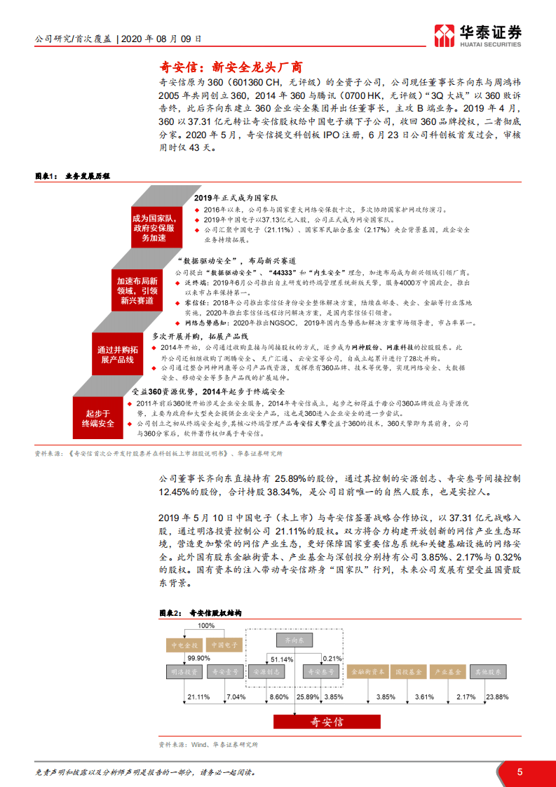 奇安信- &ldquo;新安全&rdquo;龙头厂商-20200809.pdf 第5页