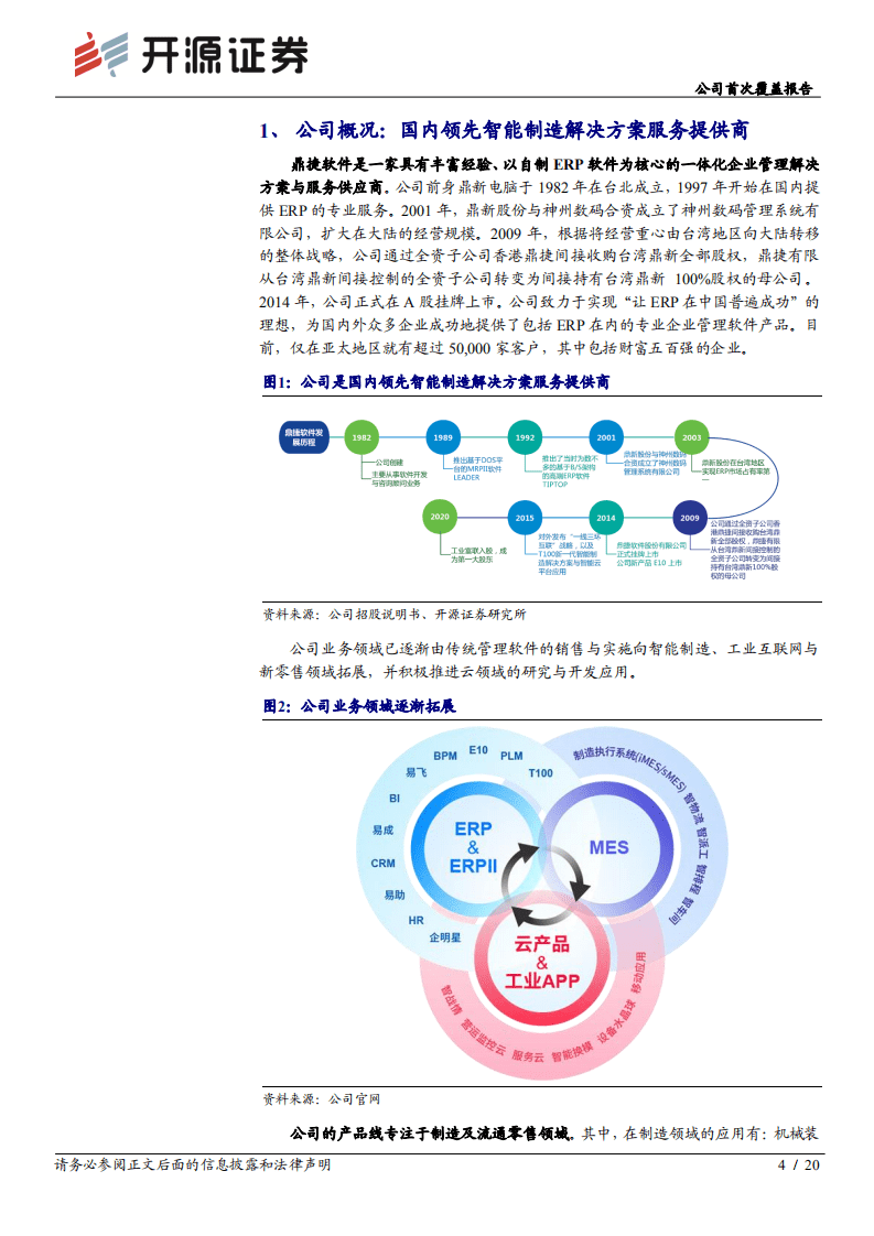 鼎捷软件--公司首次覆盖报告：工业富联拟战略入股，发展注入新动力-20200811.pdf 第4页