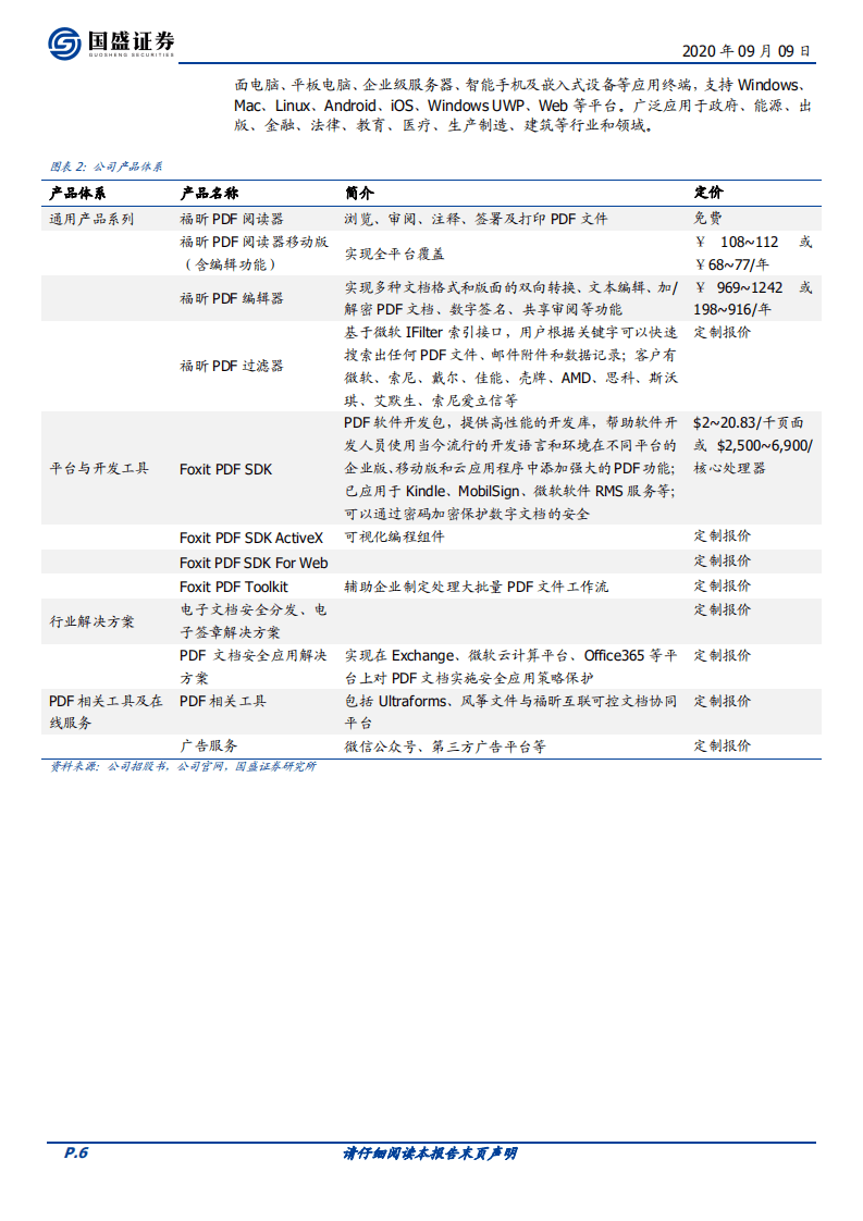 福昕软件-首次覆盖报告：深耕B端客户，迎接SaaS转型的全球PDF办公软件领军-20200909.pdf 第6页
