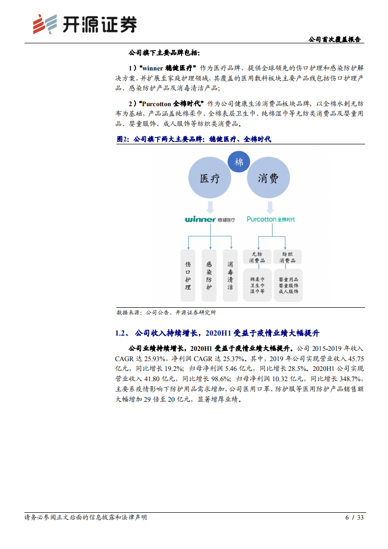 稳健医疗-公司首次覆盖报告：医疗与消费板块双两轮驱动的医疗健康企业龙头-20200922.pdf 第6页
