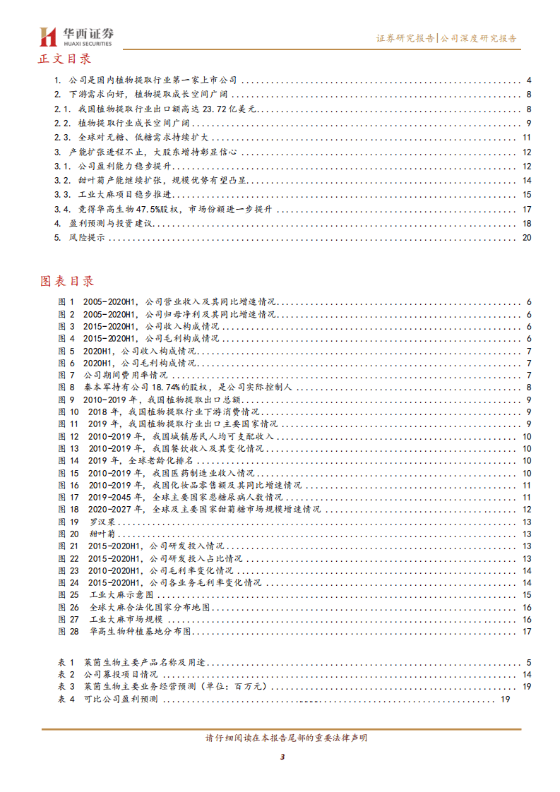 莱茵生物-公司深度研究报告：下游需求向好，植物提取龙头成长空间广阔-20201014.pdf 第3页