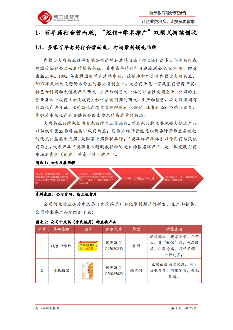大唐药业-精选层企业专题报告（二十）：复方醋酸氟轻松酊领先市场，打造蒙药领先品牌-20200828.pdf 第3页