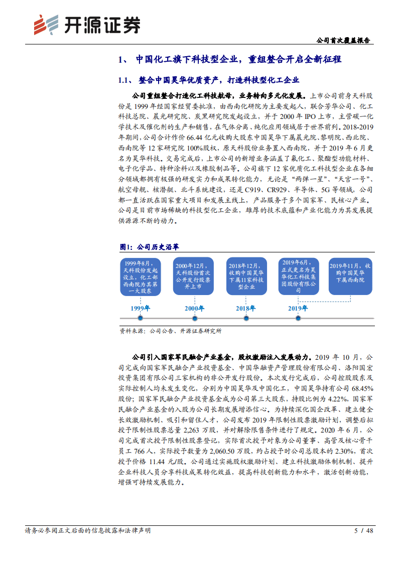 昊华科技-公司首次覆盖报告：围绕国家科技战略，军工基因铸就央企材料平台-20200909.pdf 第5页