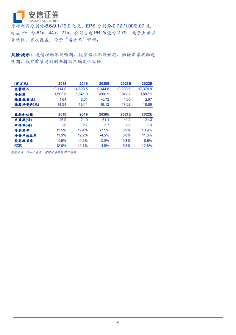 春秋航空-穿越周期，再看低成本航空龙头-20200823.pdf 第2页