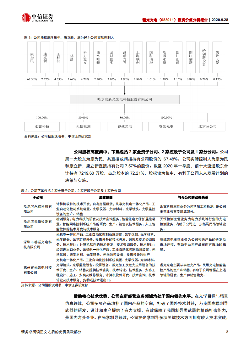 新光光电-投资价值分析报告：导弹光学制导龙头，校企联动执掌核心-20200928.pdf 第6页