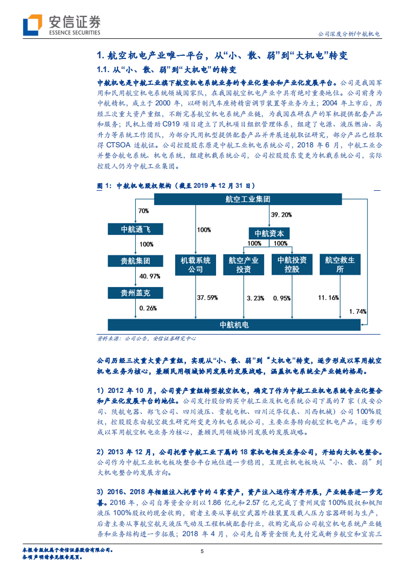 中航机电-机电系统龙头增长稳健，核心受益航空装备尤其新型战机高景气-20200807.pdf 第5页