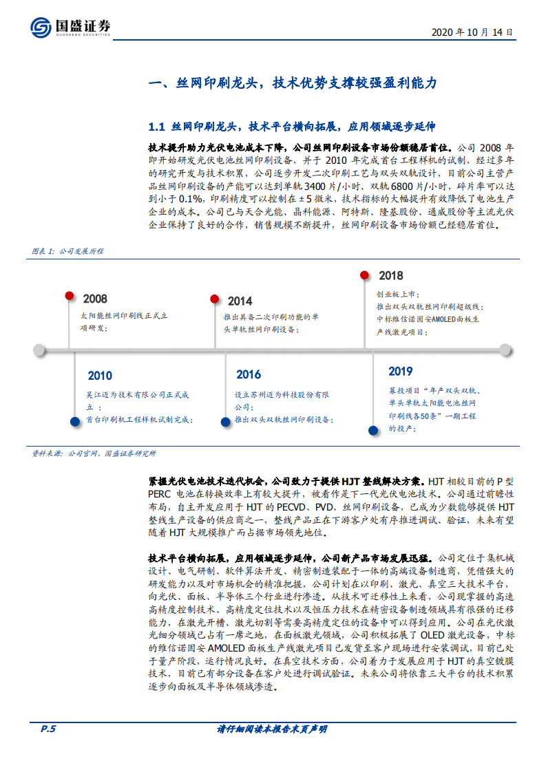 迈为股份-首次覆盖报告：千呼万唤始出来，异质结国产化整线设备有了&ldquo;迈为制造&rdquo;-20201014.pdf 第5页