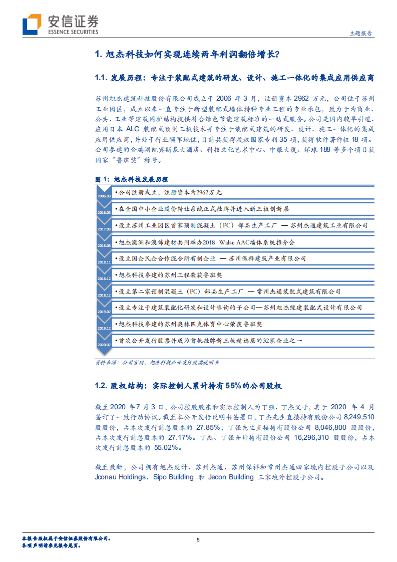 旭杰科技-精选层公司巡礼系列：装配式建筑PC构件制造商，连续两年高增长-20200818.pdf 第5页