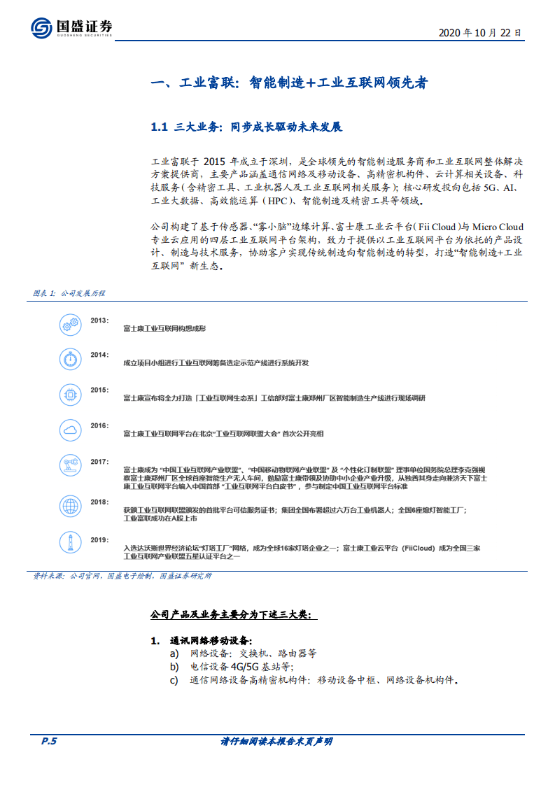 工业富联-智能制造+工业互联网，龙头再起帆-20201022.pdf 第5页