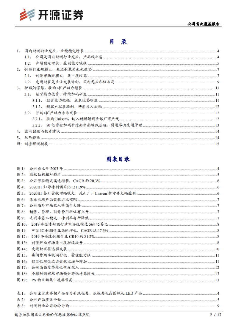 华天科技-公司首次覆盖报告：内生外延布局先进封装，增长可期-20200921.pdf 第2页